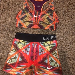Nike Pros And sports bra